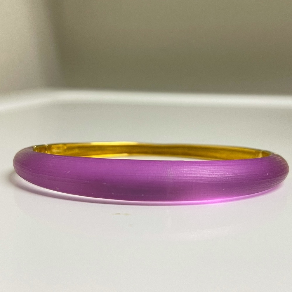Alexis Bittar Lucite Bangle Bracelet Pink & Gold
